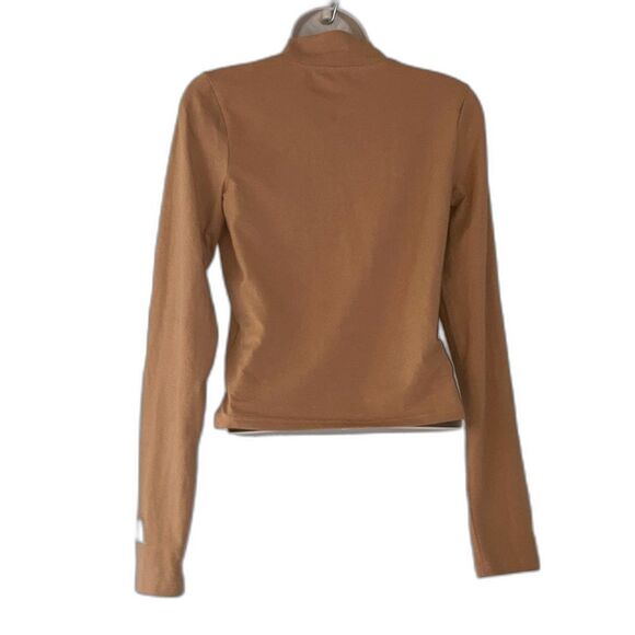 The NORTH FACE Evolution Fitted Mock Neck Tan Long Sleeve Womens Medium - Picture 5 of 12